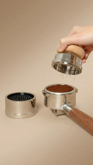 Sett ta' Aċċessorji għall-Pucks Espresso - TIMEMORE tal-Injam