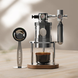 Magna tal-espresso pneumatika Aleman mikro | 58 mm fuq il-mejda bl-arja