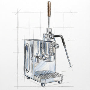 Aleman Gecko Magni tal-Espresso Imwaħħal mal-Ħajt b'Leħen Manwali | Zero-Footprint 58 mm Brewer