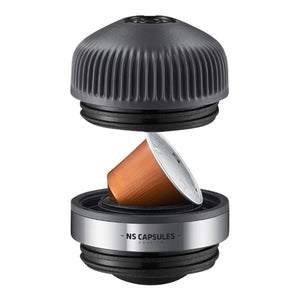 Adattatur f’iswed u azzar għal kapsuli Nespresso OriginalLine, aċċessorji għall-espresso minn Wacaco u EspressoGear.