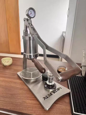 Aleman 2P Magni tal-Espresso b'leħuq manwali | Bażi u platt tal-ħruġ f'acciaju inossidabbli