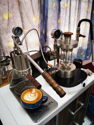 Aleman Sniper Magni tal-Espresso b'leħuq manwali | Precision Tower f'azzar inossidabbli