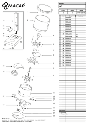 Macap Spak MX högermonterad - Reservdel OEM nummer: C0002M103