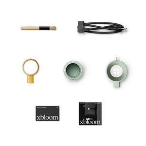Tillbehör till xBloom kaffebryggare med borste kabel bryggdelar och manualer allt om kaffe