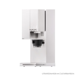 Vit xBloom kaffebryggare med integrerad kvarn och bryggkopp för automatisk pour over allt om kaffe